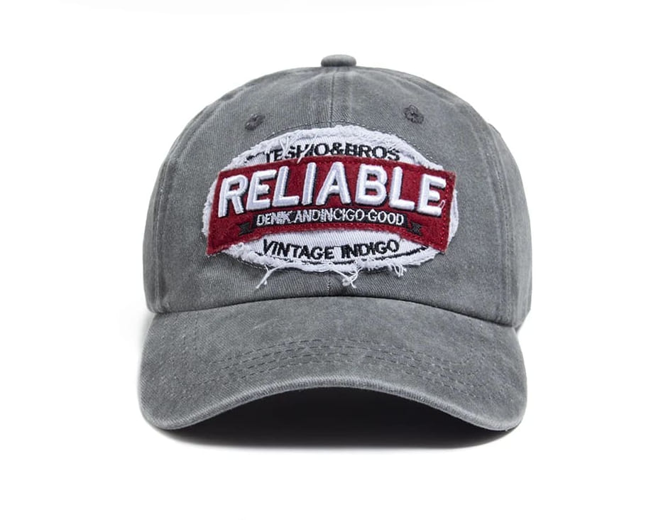 Gorra en tela ajustable gris para hombre