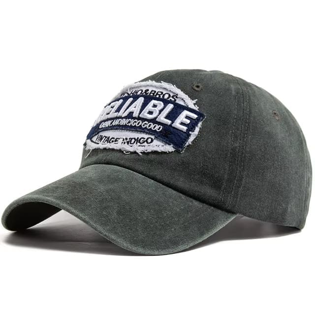 Gorra en tela ajustable verde