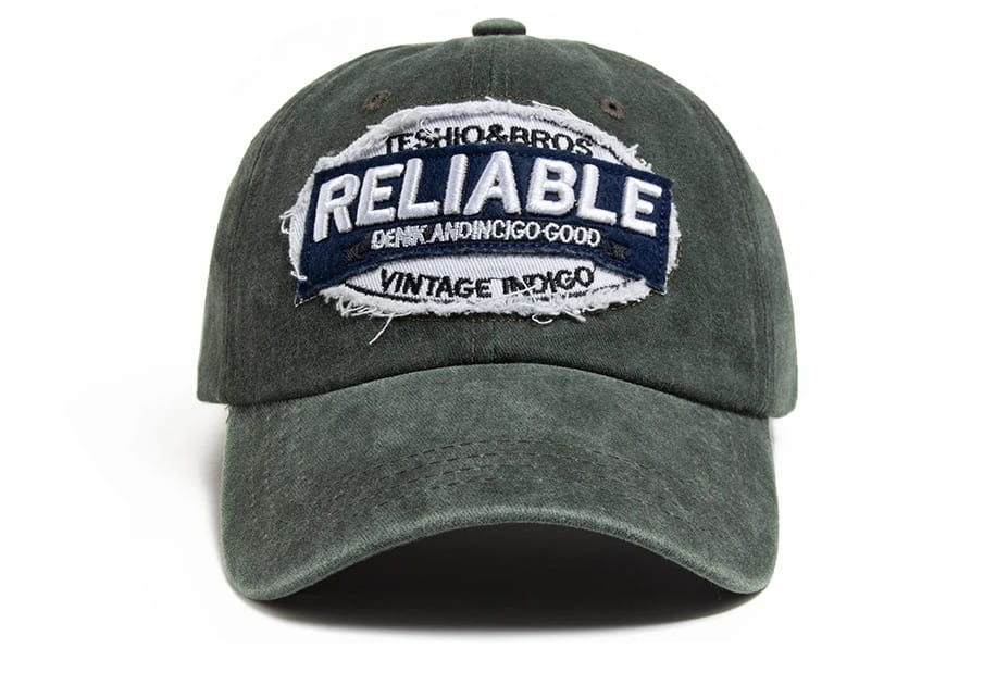 Gorra en tela ajustable verde para hombre