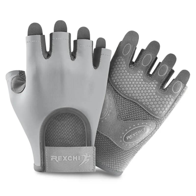 Guantes deportivos para crossfit de mujer grises
