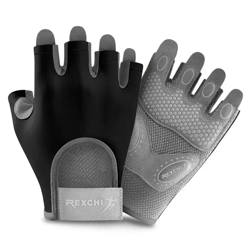 Guantes deportivos gym mujer crossfit pesas fitness negros