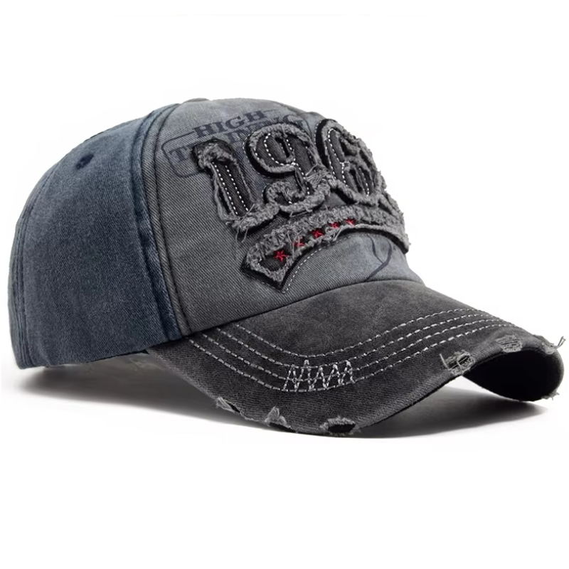 Gorra cachucha 1962 hombre ajustable gris vintage