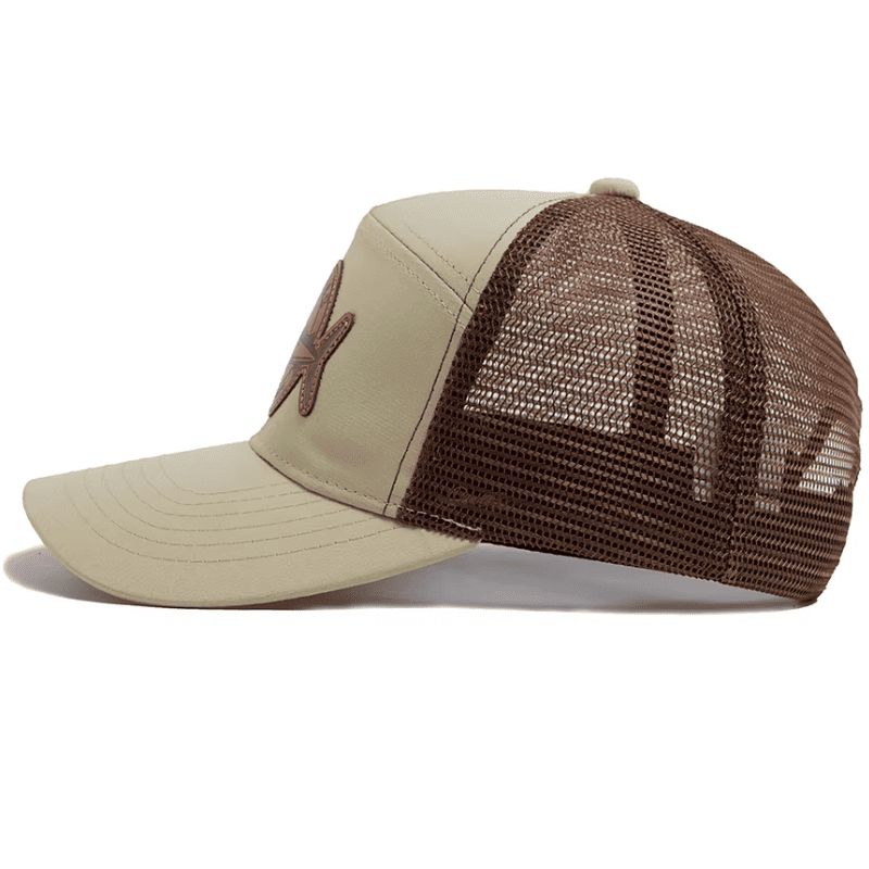 Gorra o cachucha en malla para amantes de la pesca, beige, para hombre