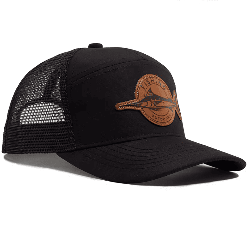 Gorra cachucha hombre ajustable para pesca o pescadores negra en malla