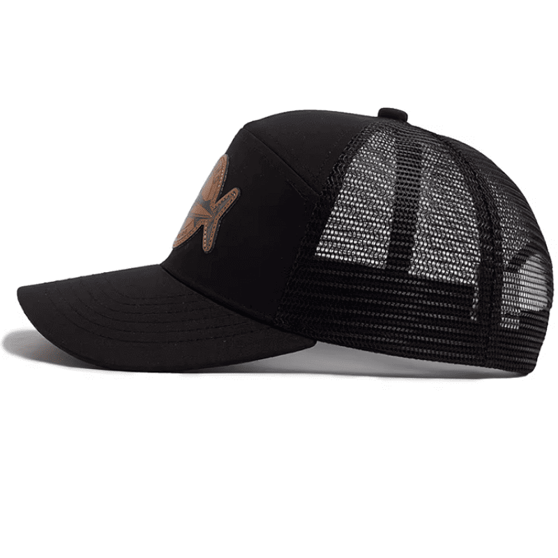Gorra cachucha hombre ajustable para pesca o pescadores negra fisherman