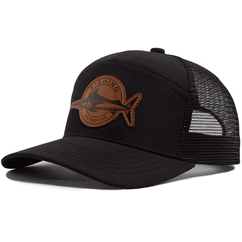 Gorra cachucha hombre ajustable para pesca o pescadores negra