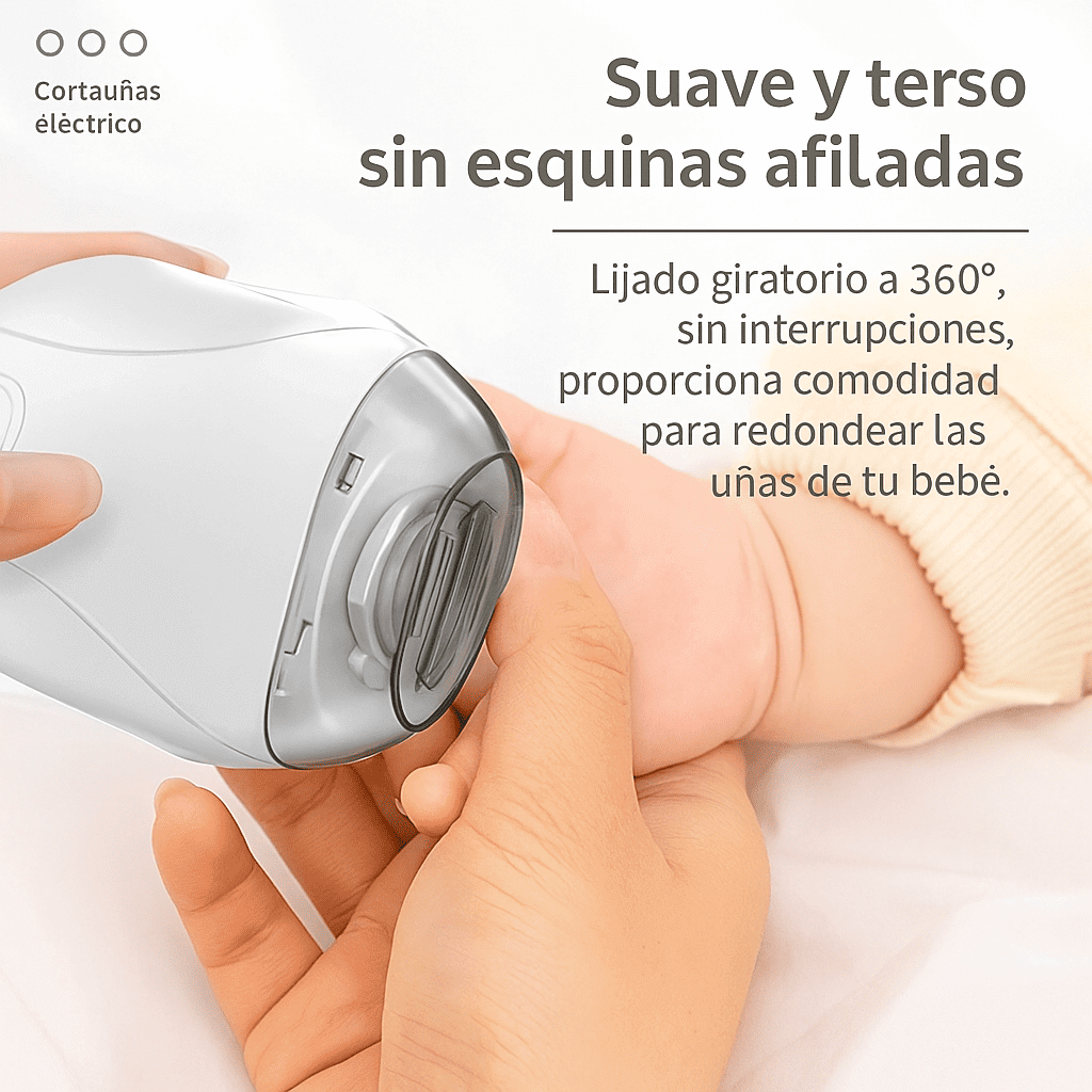 Cortaúñas limador eléctrico recargable para adultos y bebés