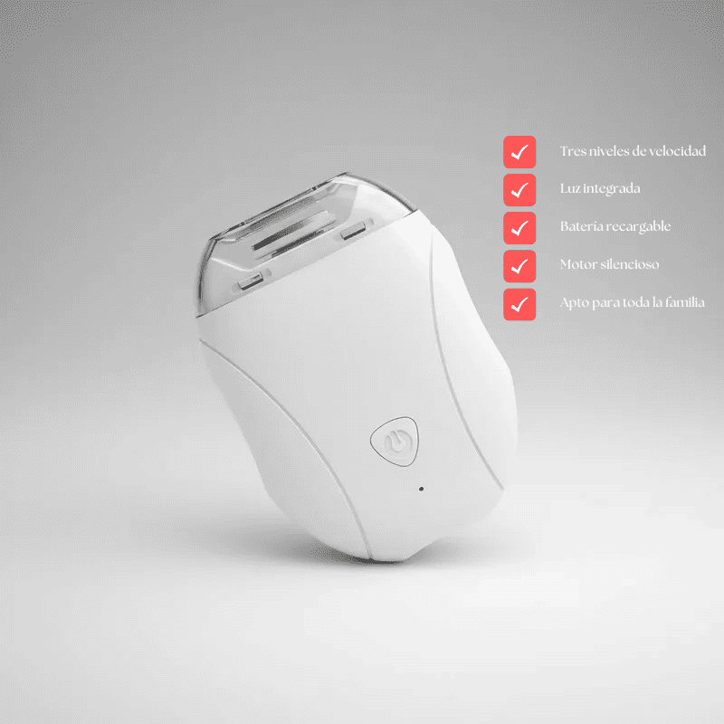 Cortaúñas limador eléctrico recargable silencioso