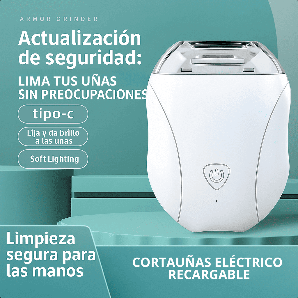 Cortaúñas limador eléctrico recargable, brillador