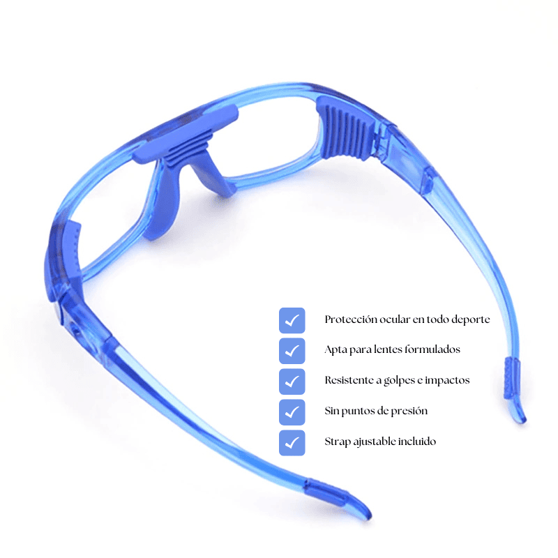 Gafas Protección Deportivas Para Lentes Formulados – Azul