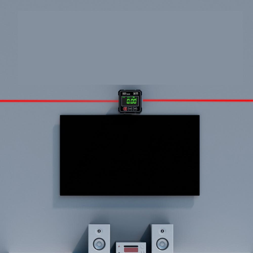 Inclinómetro Digital Recargable con Láser, medidor de ángulos