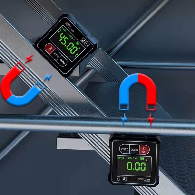 Inclinómetro Digital Recargable con Láser, con Imanes