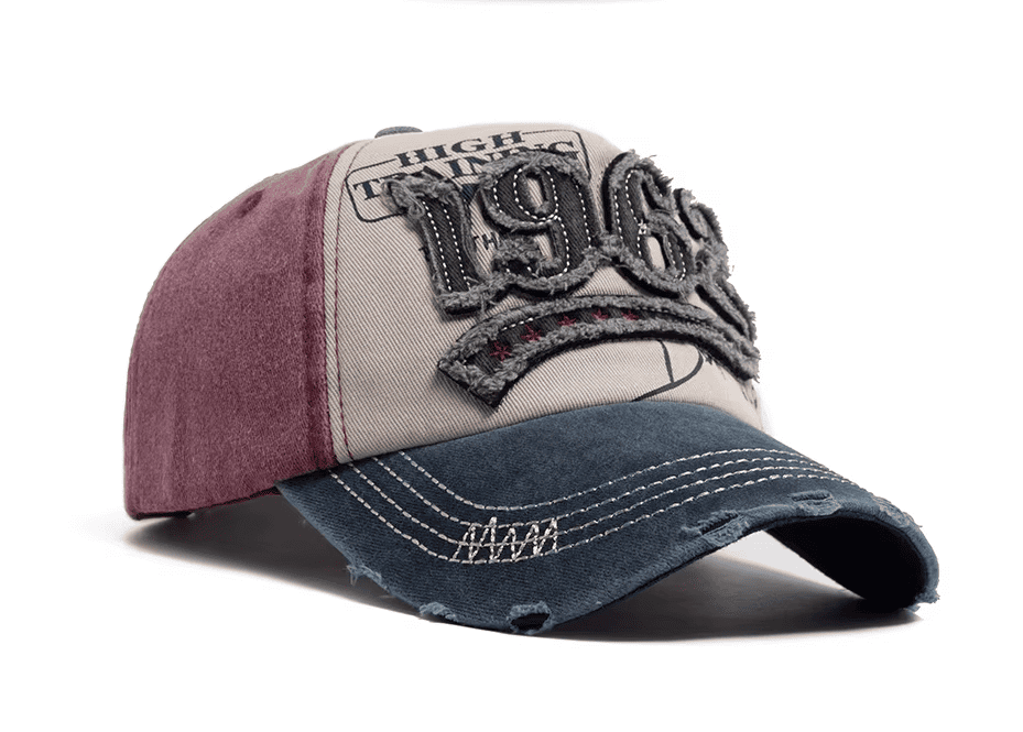 Gorra de hombre vinotinto, diagonal