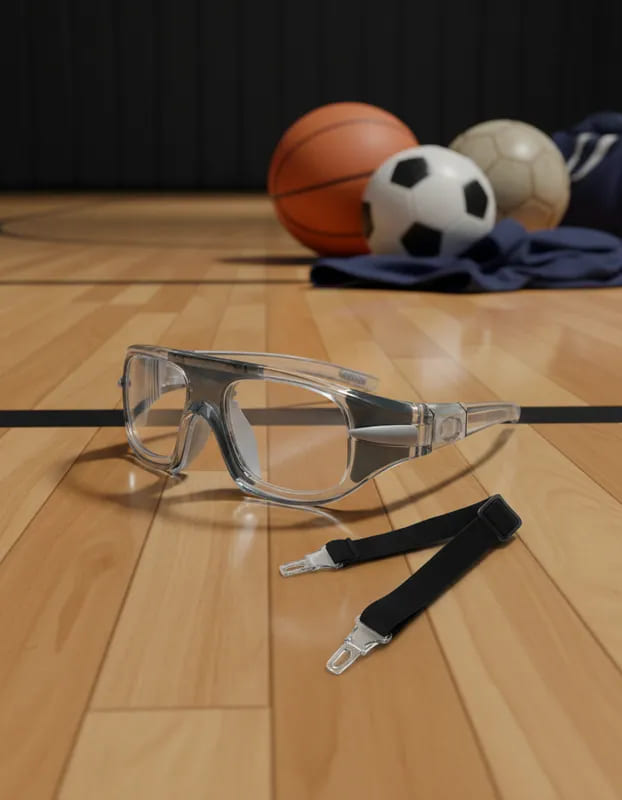 Gafas Protección Deportivas Para Lentes Formulados – Gris fútbol
