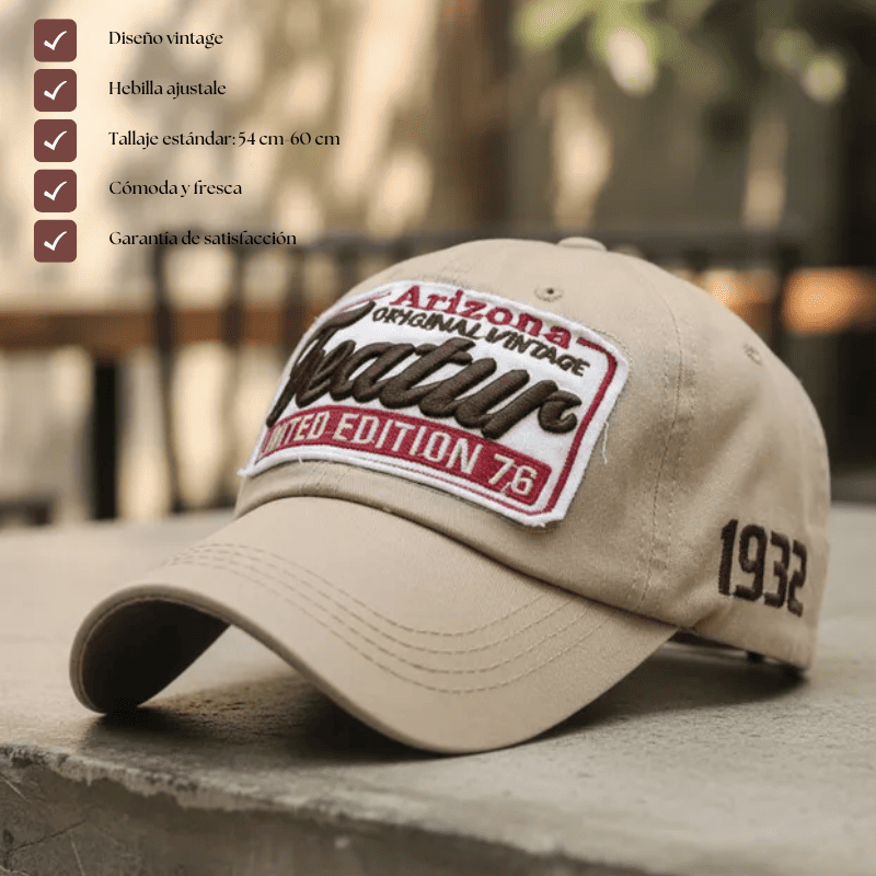 Gorra Cachucha Featur - Beige, con excelente horma