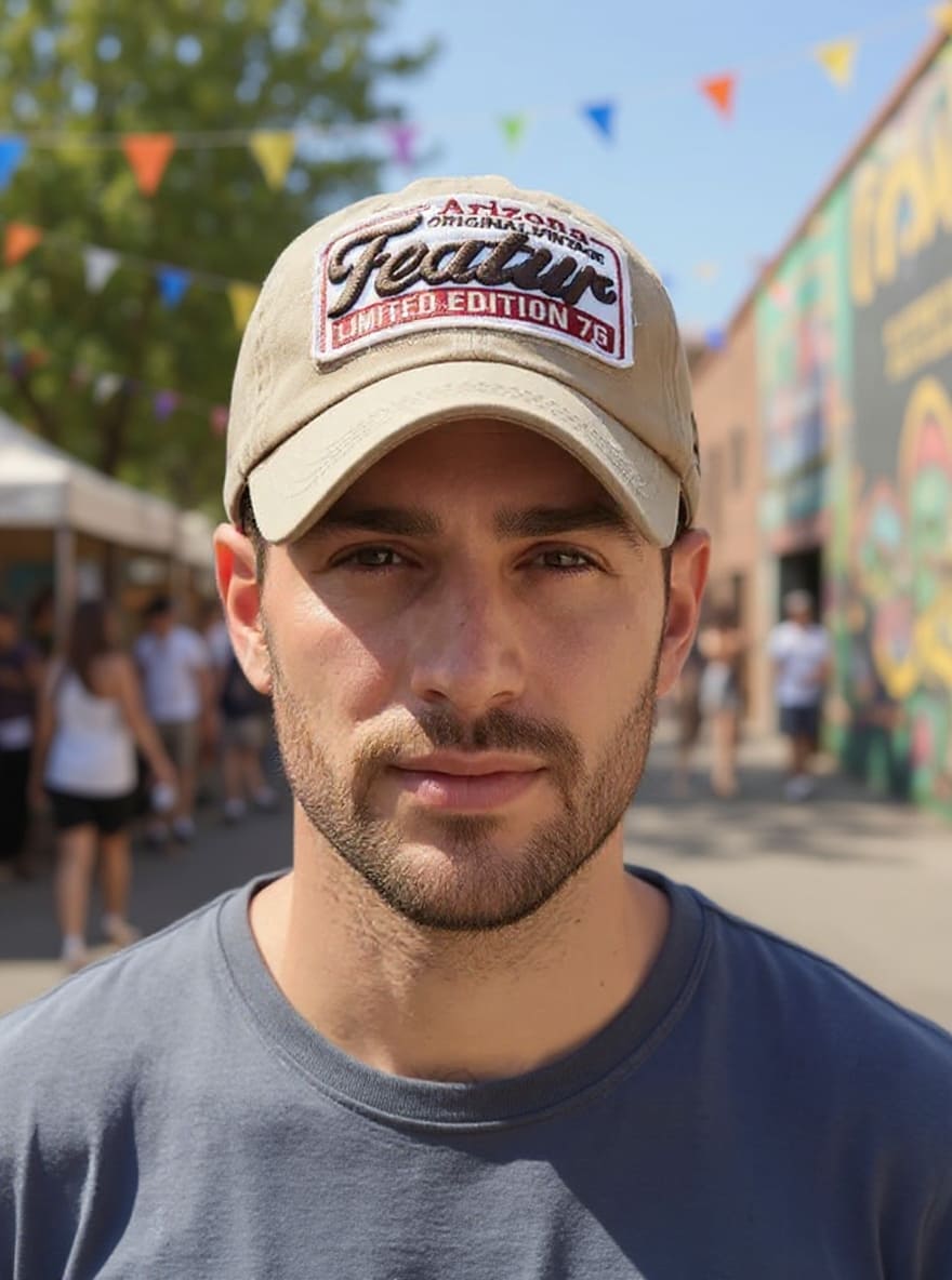 Gorra Cachucha Featur - Beige, ajustable