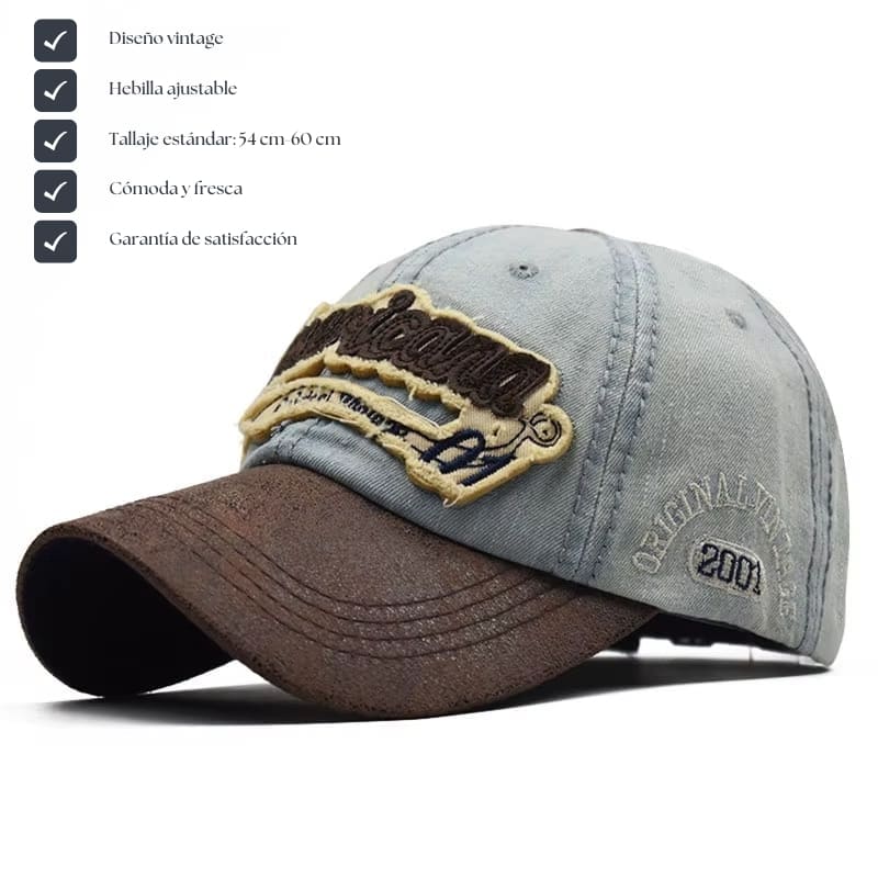 Gorra Cachucha Americana - Azul con diseño vintage increíbles.