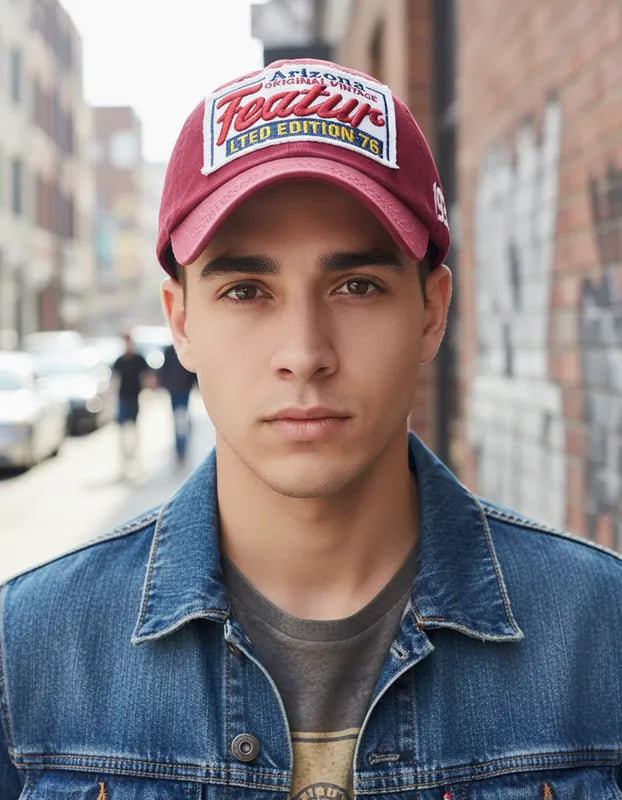 Gorra Cachucha Featur - Rojo Oscuro para hombres
