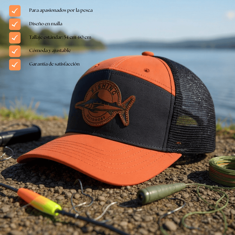 Gorra Cachucha Pesca Fishing- Naranja para amantes de la pesca confort