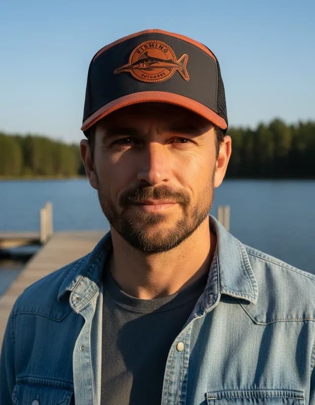 Gorra Cachucha Pesca Fishing- Naranja para amantes de la pesca hombres